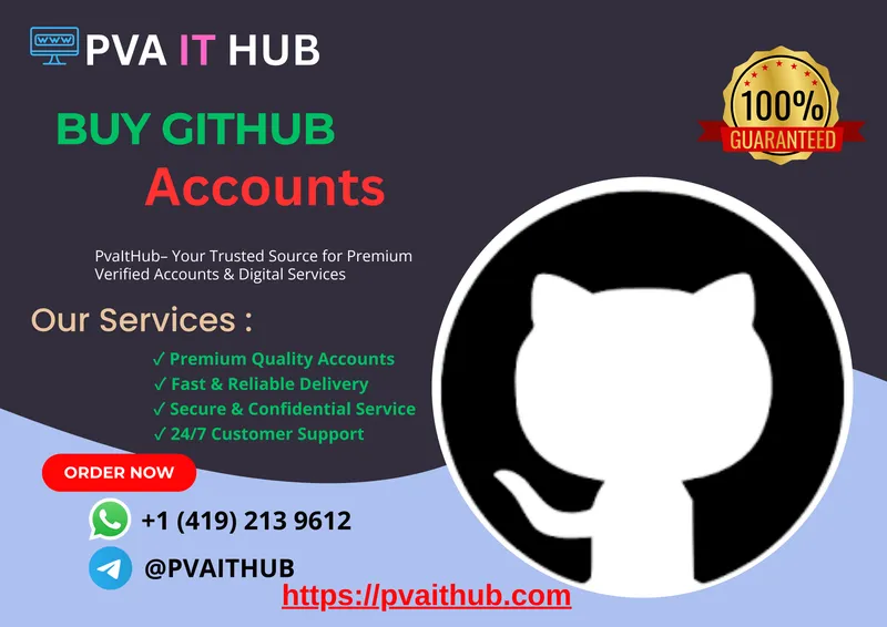 Verified GitHub account available to buy – PVAITHUB